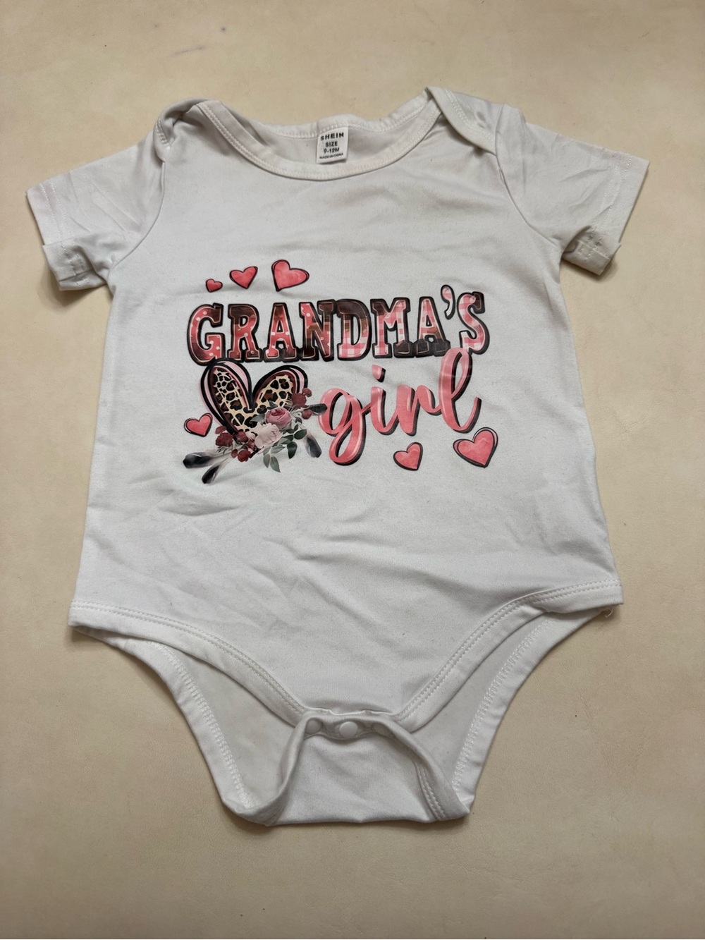 SHEIN White Infant “Grandma’s girl” onesie